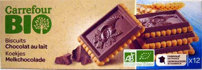 Biscuits chocolat au lait Carrefour 150 g, code 3560070682683