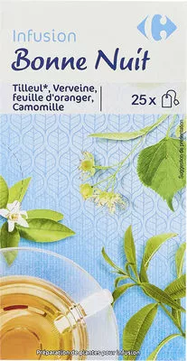 Infusion Bonne Nuit Carrefour 40 g (25 x 1.6 g), code 3560070751266