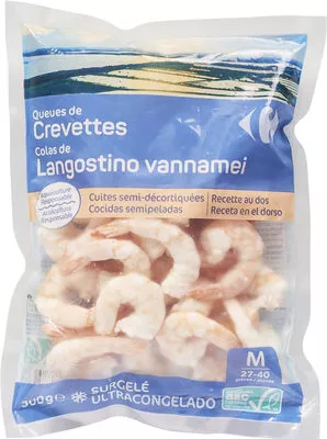 Queues de crevettes Carrefour 300 g, code 3560070782789