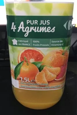 Pur jus 4 Agrumes Carrefour 1,5 L, code 3560070788521