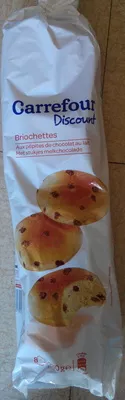 Briochettes aux pépites de chocolat Carrefour 280 g, code 3560070791064