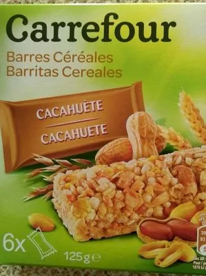 Barritas cereales Cacahuetes Carrefour 125 g    (6 x 20,83 g), code 3560070820245