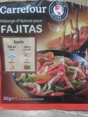 Mélange d'épices pour FAJITAS Carrefour 30 g, code 3560070821211