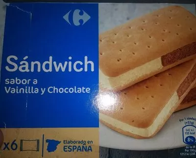 Sándwich sabor a vainilla y chocolate Carrefour 318 g 600 ml, code 3560070822140