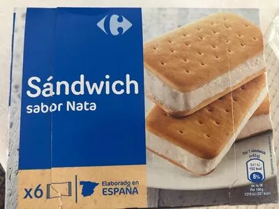 Sándwich sabor nata Carrefour 318 g   600 ml, code 3560070822157