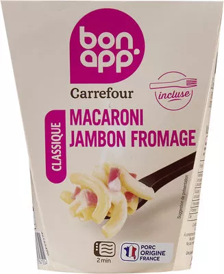 Macaroni jambon fromages Carrefour 300 g, code 3560070847204