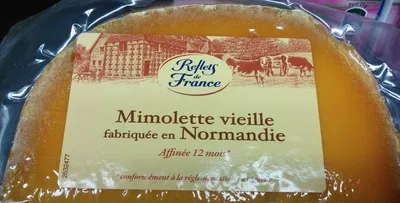 Mimolette vieille fabriquée en Normandie Reflets de France 200 g, code 3560070888665