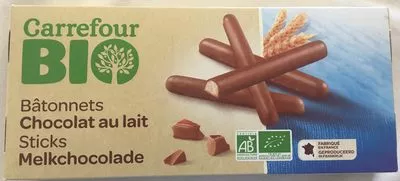 Bâtonnets chocolat au lait Carrefour bio 125 g, code 3560070894550