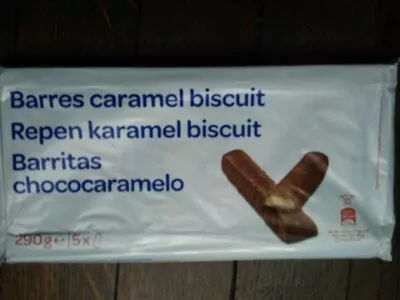 Barres caramel biscuit Dia, Carrefour 290 g, code 3560070941964