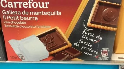 Para llevar galletas de mantequilla  tableta chocolate Carrefour 250 g, code 3560070950348