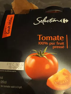 Jus de tomate 100% pur fruit pressé Chez carrefour selectionne par nos bouchers , code 3560071008024