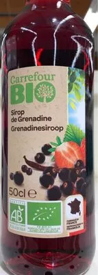 Sirop de grenadine Carrefour Bio, Carrefour 50 cl, code 3560071015480