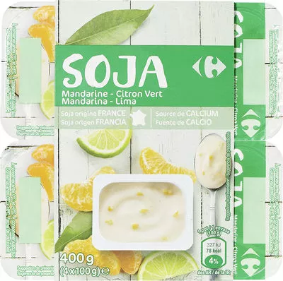 Soja mandarine - citron vert Carrefour 400 g (4 x 100 g), code 3560071016920