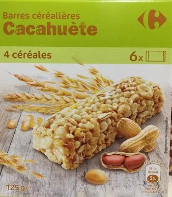 Barres cerealieres 4 cereales Carrefour 125 g    (6 x 20,83 g), code 3560071018566