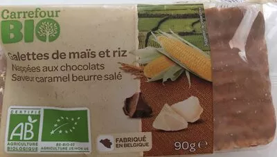 Galette De Mais Et Riz Chocolat Et Caramel Carrefour Bio, Carrefour 90 g, code 3560071046958