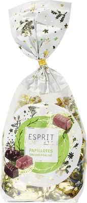 Papillotes  saveur praline Esprit De Fete, Carrefour 350 g, code 3560071064563