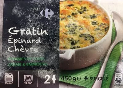 Gratin chevre epinard Carrefour 450 g, code 3560071080211