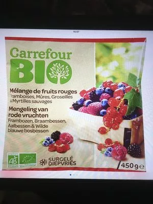 Mélange de fruits rouges Carrefour Bio 450 g, code 3560071082185