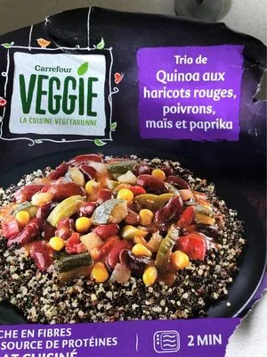 Quinoa, haricots rouges, poivrons, maïs Carrefour veggie , code 3560071083335