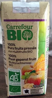 Multifruit 100% pur fruit pressés bio Carrefour Bio 20 cl, code 3560071083717