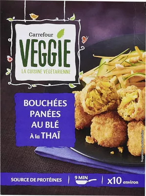 Bouchées panées au blé  a la thaï Carrefour Veggie, Carrefour 200 g, code 3560071083946