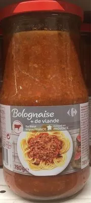 Sauce Bolognaise + de viande Carrefour 780 g, code 3560071111861