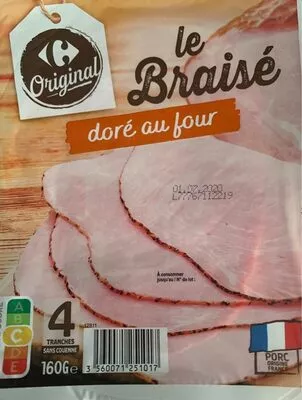 Le braisé doré au four Carrefour 160 g e, code 3560071251017