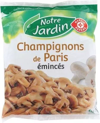 Champignons émincés surgelés Notre Jardin, Marque Repère 1 kg, code 3564700000373