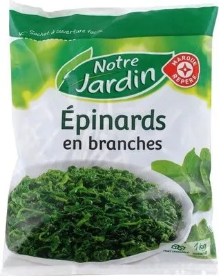 Epinards en branches Notre Jardin, Marque Repère 1 kg, code 3564700005729