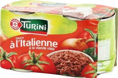 Sauce tomate italienne à la viande x 2 Turini, Marque Repère 190 g, code 3564700006030