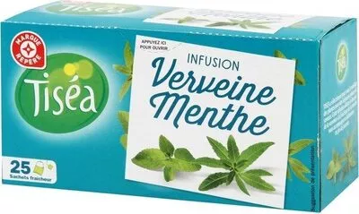 Infusion verveine menthe 25S Tiséa, Marque Repère 40 g, code 3564700010273