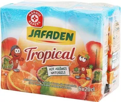 Boisson tropical 6x20cl UNITÉ Jafaden, Marque Repère 1200 g, code 3564700016664