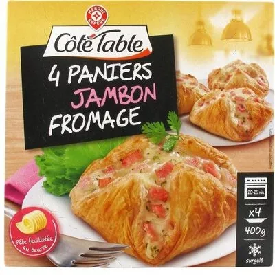 Feuilletés jambon fromage x 4 Côté Table, Marque Repère 400 g, code 3564700217559