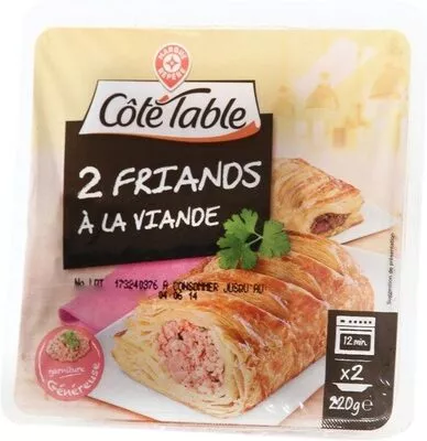 Friands à la viande Côté Table, Marque Repère 2 x 110 g, code 3564700478752