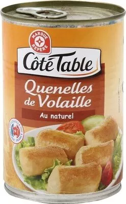 Quenelles de volaille au naturel Côté Table, Marque Repère 255 g, code 3564700550182