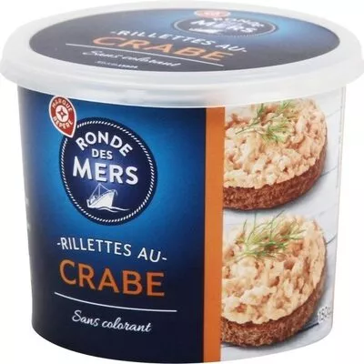 Rillettes au crabe Ronde des Mers, Marque Repère 150 g, code 3564700573792