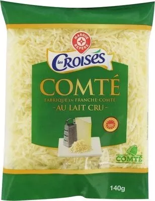 Comté râpé 34%Mat.Gr Les Croisés, Marque Repère 140 g, code 3564700611883