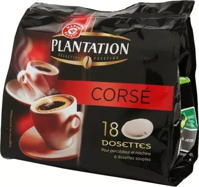 18 dosettes corsé Plantation, Marque Repère 125 g, code 3564700702178