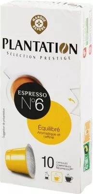 Capsules de café équilibre x 10 Plantation, Marque Repère 52 g, code 3564700710883