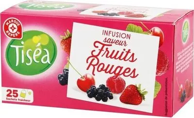 Infusion fruits rouges Tiséa, Marque Repère 40 g, code 3564700717752