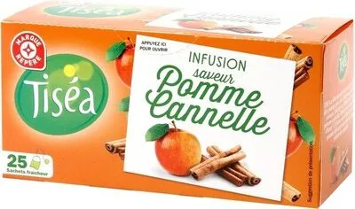 Infusion saveur pomme cannelle Tiséa, Marque Repère 40 g, code 3564700717882