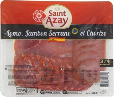 Assiette de de charcuterie espagnole Saint-Azay, Marque Repère 150 g, code 3564700745328