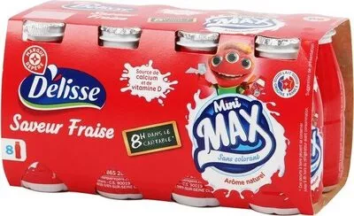 Mini max saveur fraise Marque Repère,  Délisse 8 x 100 g, code 3564700748510