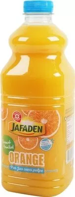 Pressés orange sans pulpe Jafaden, Marque Repère 1,5 l, code 3564700804322