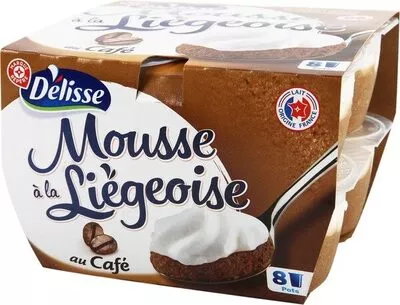 Mousses à la liégeoise au café x 8 Délisse, Marque Repère 640 g, code 3564700805770