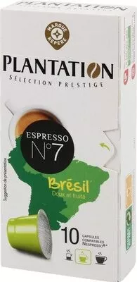 Capsules de café origine Brésil x 10 Plantation, Marque Repère 52 g, code 3564700814826