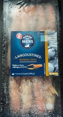 Langoustines entières crues Ronde des Mers, Marque Repère , code 3564700874776