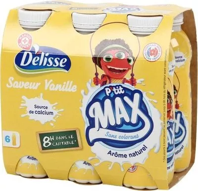 P'tit max saveur vanille Délisse,  Marque Repère 6 x 180 g, code 3564700999660