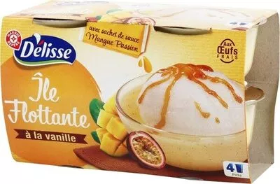 Iles flottantes nappage mangue passion Délisse, Marque Repère 4 x 100 g, code 3564706511613