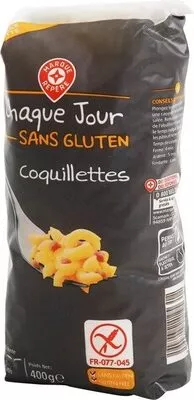 Coquillettes sans gluten Chaque Jour Sans Gluten, Marque Repère 400 g, code 3564706514195